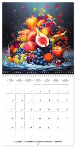 Produktbild: Splash fruit&eacute; (Calendrier mural carr&eacute; 2026 30x30 cm) Calendrier double avec une page pour vos prises de notes