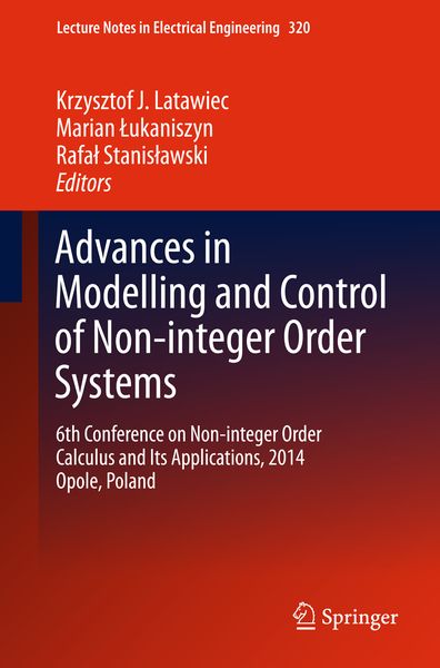 Produktbild: Advances in Modelling and Control of Non-integer-Order Systems