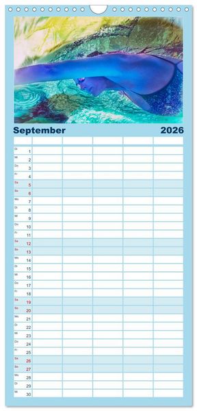 Produktbild: Familienplaner 2026 - FREUBAD mit 5 Spalten (Wandkalender, 21 x 45 cm) CALVENDO
