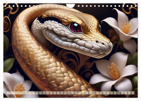 Produktbild: Tiere im Jugendstil - Eine Hommage an die Sch&ouml;nheit des Art Nouveau (Wandkalender 2026 DIN A4 quer), CALVENDO Monatskalender
