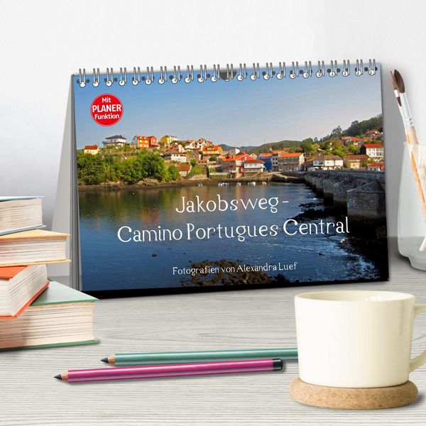 Produktbild: Jakobsweg - Camino Portugues Central (Tischkalender 2026 DIN A5 quer), CALVENDO Monatskalender