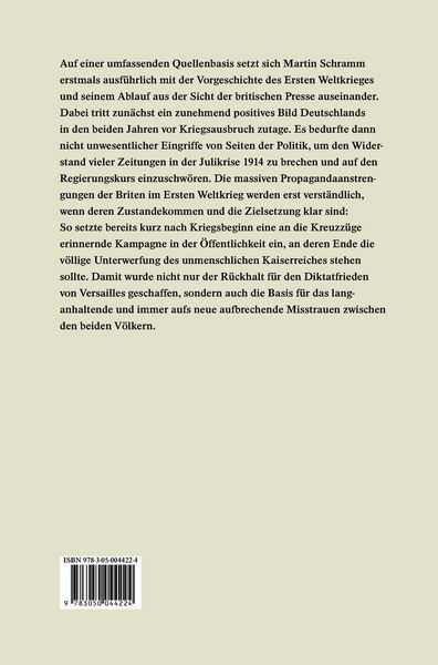 Produktbild: Das Deutschlandbild in der britischen Presse 1912-1919