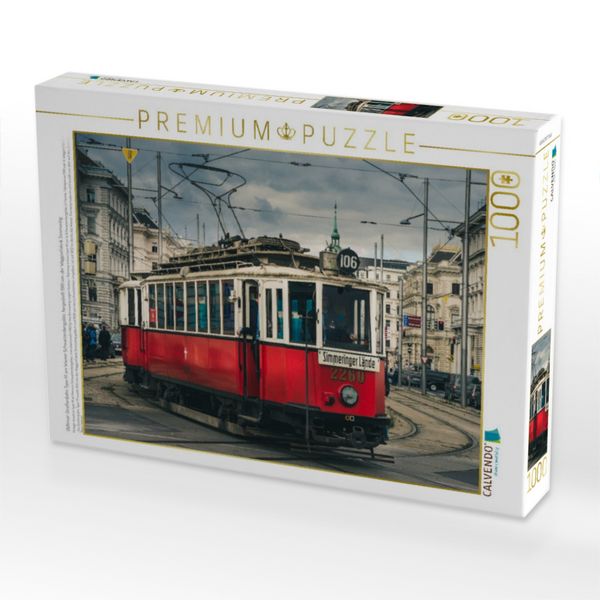 Produktbild: CALVENDO Puzzle Oldtimer-Stra&szlig;enbahn Type H1 am Wiener Schwarzenbergplatz, hergestellt 1910 von der Waggonfabrik Simmering | 1000 Teile Lege-Gr&ouml;&szlig;e 64x48cm Foto-Puzzle f&uuml;r gl&uuml;ckliche Stunden