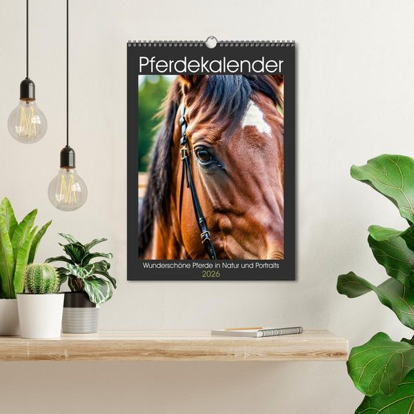 Produktbild: Pferdekalender - Wundersch&ouml;ne Pferde in Natur und Portraits (Wandkalender 2026 DIN A3 hoch), CALVENDO Monatskalender