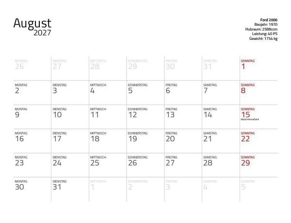 Produktbild: Traktor Klassiker 2027 &ndash; Eintragkalender