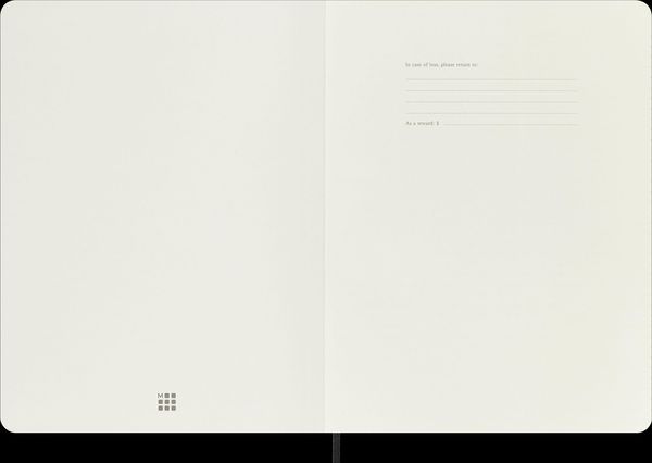 Produktbild: Moleskine Vegea Boa Notizbuch, XL, liniert, weicher Einband, schwarz, in Box