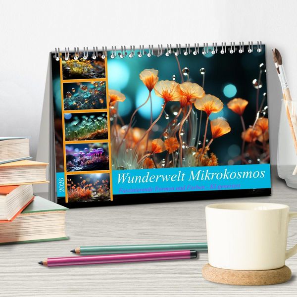 Produktbild: Wunderwelt Mikrokosmos (Tischkalender 2026 DIN A5 quer), CALVENDO Monatskalender