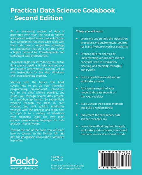 Produktbild: Practical Data Science Cookbook, Second Edition