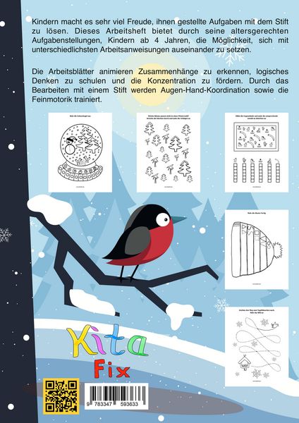 Produktbild: KitaFix-Kreativ: Arbeitsbl&auml;tter Winter (50 Ideen f&uuml;r Vorschule und Portfolio in Kindergarten und Kita)