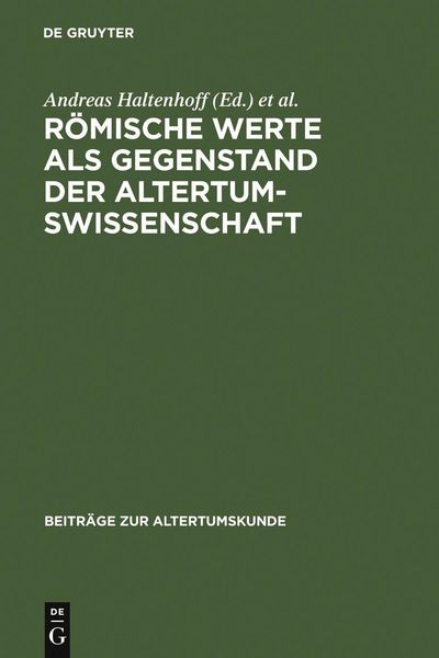 Produktbild: R&ouml;mische Werte als Gegenstand der Altertumswissenschaft