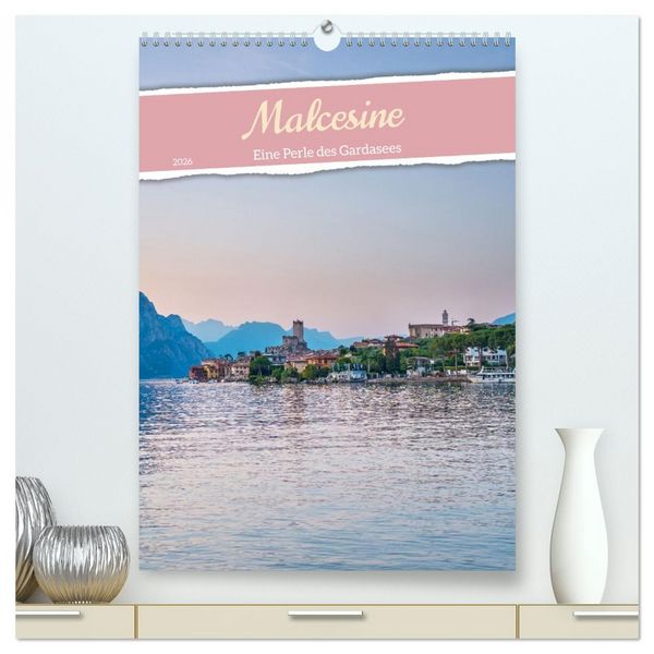 Produktbild: Malcesine - Eine Perle des Gardasees (hochwertiger Premium Wandkalender 2026 DIN A2 hoch), Kunstdruck in Hochglanz