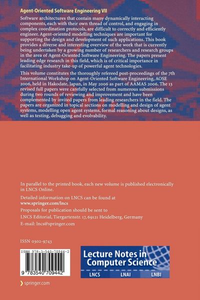 Produktbild: Agent-Oriented Software Engineering VII