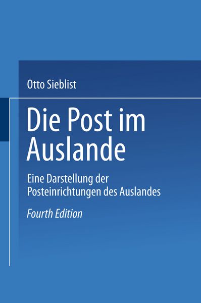 Produktbild: Die Post im Auslande