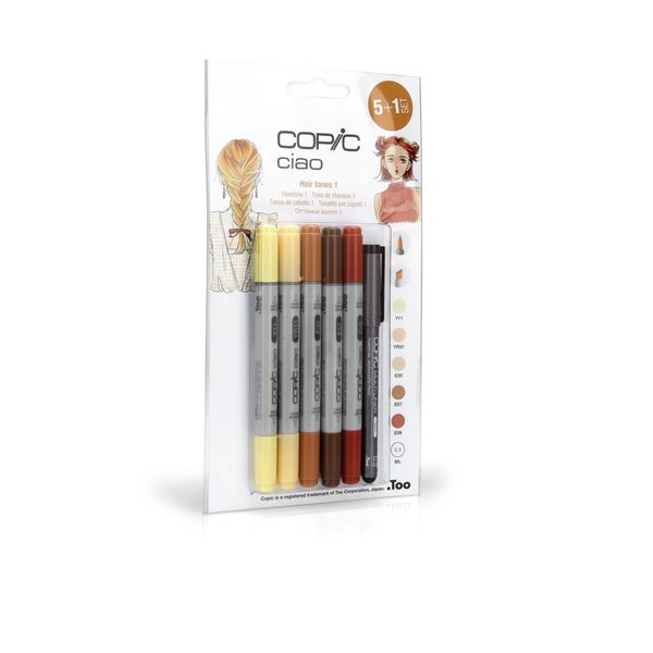 Produktbild: Copic Marker Set Ciao 5+1 Hair Tones 1