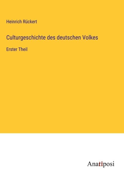 Produktbild: Culturgeschichte des deutschen Volkes