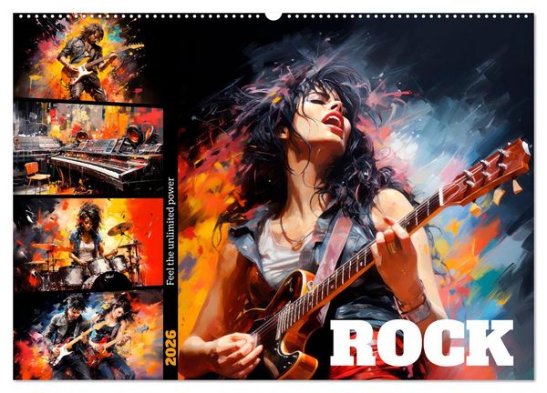 Produktbild: ROCK Feel the unlimited power (Wall Calendar 2026 DIN A2 landscape), CALVENDO 12 Month Wall Calendar