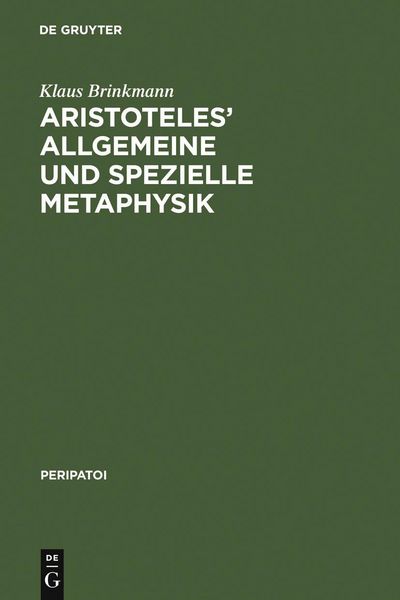 Produktbild: Aristoteles' allgemeine und spezielle Metaphysik