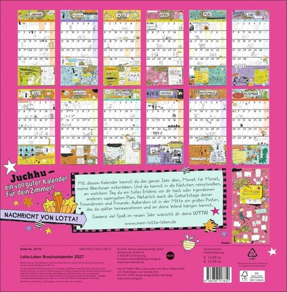 Produktbild: Lotta-Leben Broschurkalender 2027
