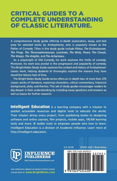 Produktbild: Study Guide to The Plays of Aristophanes