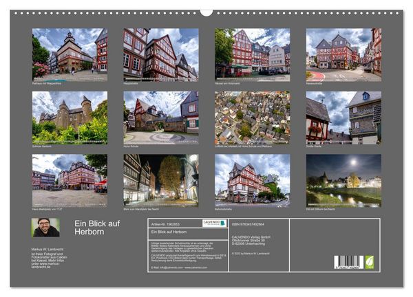 Produktbild: Ein Blick auf Herborn (Wandkalender 2026 DIN A2 quer), CALVENDO Monatskalender
