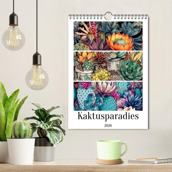 Produktbild: Kaktusparadies (Wandkalender 2026 DIN A4 hoch), CALVENDO Monatskalender