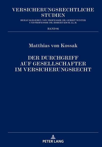 Produktbild: Der Durchgriff auf Gesellschafter im Versicherungsrecht