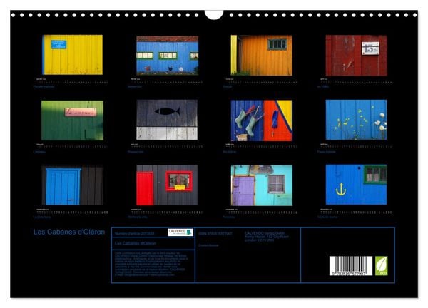 Produktbild: Les Cabanes d'Ol&eacute;ron (Calendrier mural 2026 DIN A3 vertical), CALVENDO calendrier mensuel