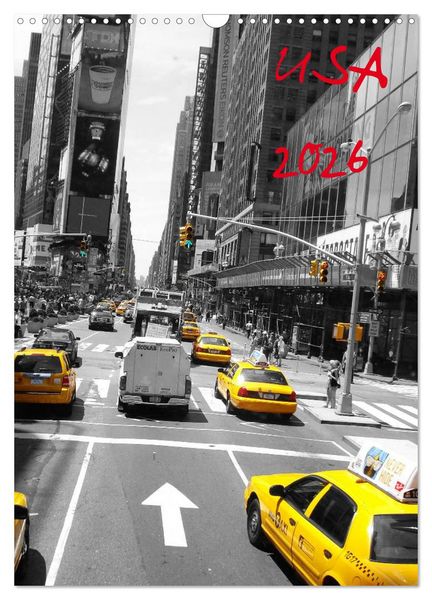 Produktbild: USA 2026 (Wandkalender 2026 DIN A3 hoch), CALVENDO Monatskalender