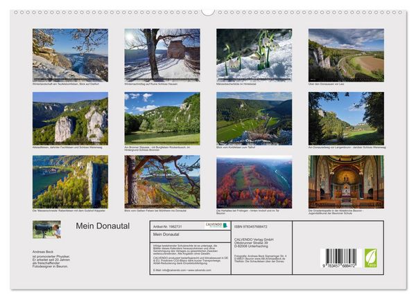 Produktbild: Mein Donautal (hochwertiger Premium Wandkalender 2026 DIN A2 quer), Kunstdruck in Hochglanz