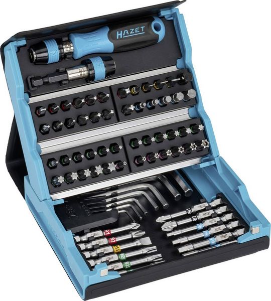Produktbild: Hazet SmartCase 2200SC-1 Bit-Set 69teilig Innen-Sechskant, Schlitz, Kreuzschlitz Phillips, Kreuzschlitz Pozidriv, T-Profil