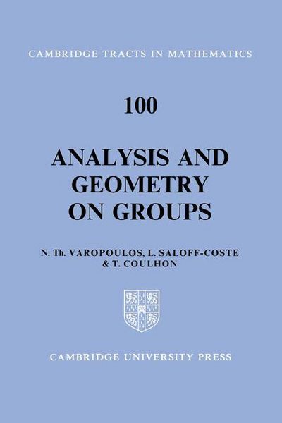 Produktbild: Analysis and Geometry on Groups