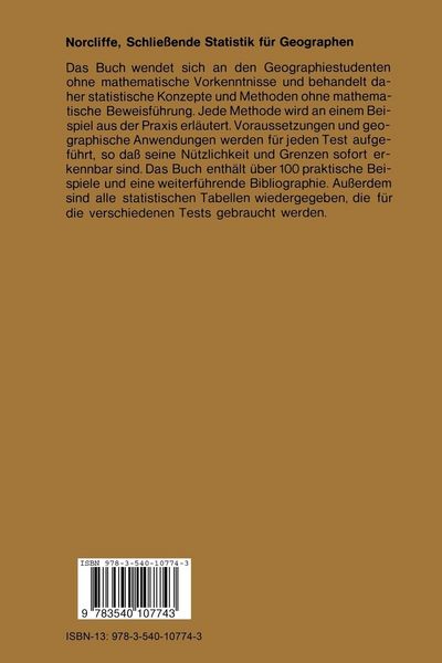 Produktbild: Schlie&szlig;ende Statistik f&uuml;r Geographen