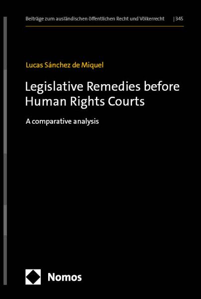 Produktbild: Legislative Remedies before Human Rights Courts