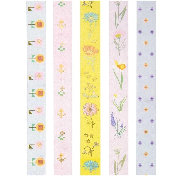 Produktbild: Tape Set Futschikato, Floral MIX, 5 Stk., 1,5 cm x 10 m