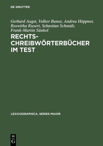 Produktbild: Rechtschreibw&ouml;rterb&uuml;cher im Test