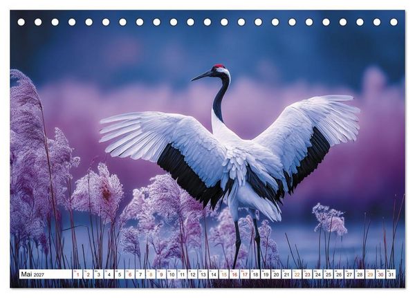 Produktbild: Mit den Kranichen kehrt das Licht in die Seele zur&uuml;ck (Tischkalender 2027 DIN A5 quer), CALVENDO Monatskalender
