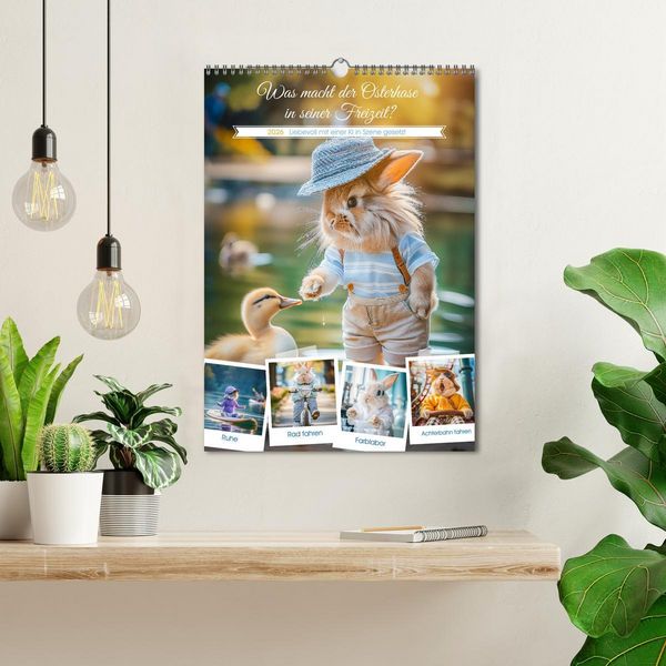 Produktbild: Was macht der Osterhase in seiner Freizeit (Wandkalender 2026 DIN A3 hoch), CALVENDO Monatskalender