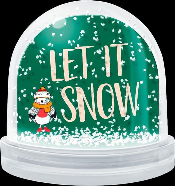 Produktbild: Weihnachtswunderland, Schneekugel klein zum Selbstgestalten: Let it Snow / Cute Christmas Friends