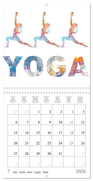 Produktbild: Your personalised yoga planner (Wall Calendar 2026 12 &times; 12 Inch) CALVENDO 12 Month Wall Calendar