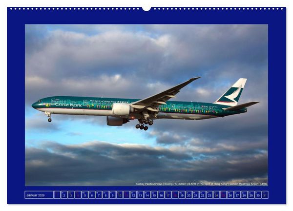 Produktbild: Bunte Airliner (hochwertiger Premium Wandkalender 2026 DIN A2 quer), Kunstdruck in Hochglanz