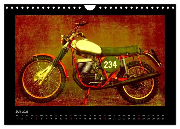 Produktbild: Motorrad Oldtimer (Wandkalender 2026 DIN A4 quer), CALVENDO Monatskalender