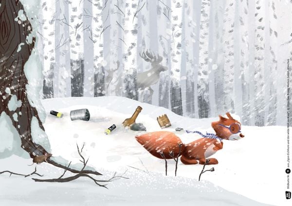 Produktbild: Egon Eichhorn und der wilde M&uuml;ll im Wald. Kamishibai Bildkartenset