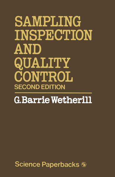 Produktbild: Sampling Inspection and Quality Control