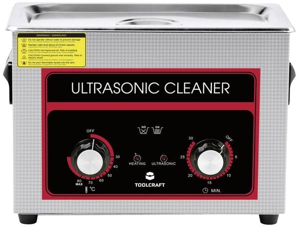 Produktbild: TOOLCRAFT USC-450 Ultraschallreiniger Schmuck, Werkstatt, B&uuml;robedarf 380 W 4.5 l mit Heizung, mit Reinigungskorb