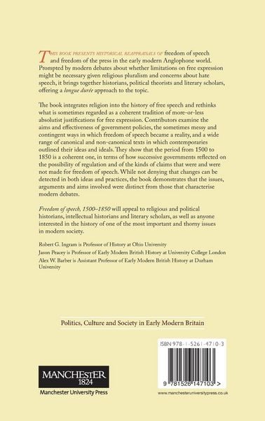 Produktbild: Freedom of speech, 1500-1850