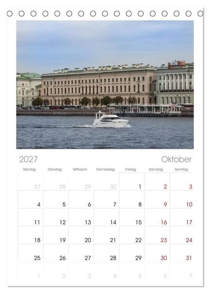 Produktbild: Tischplaner 2027 - Sankt Petersburg - "Venedig des Nordens" (A5 Tischkalender zum Aufstellen) CALVENDO