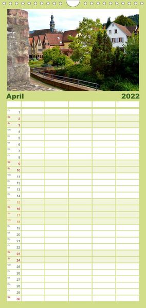 Produktbild: Familienplaner Malerisches Murgtal (Wandkalender 2022 , 21 cm x 45 cm, hoch)