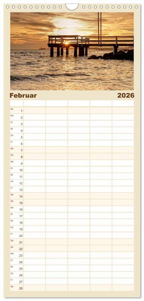 Produktbild: Familienplaner 2026 - Gr&ouml;mitz - Ostseebad an der Sonnenseite mit 5 Spalten (Wandkalender, 21 x 45 cm) CALVENDO