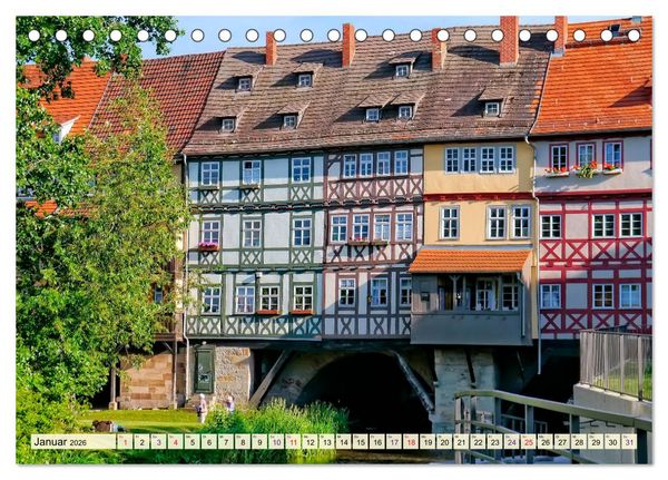 Produktbild: Erfurt - meine Stadt mit viel Herz (Tischkalender 2026 DIN A5 quer), CALVENDO Monatskalender