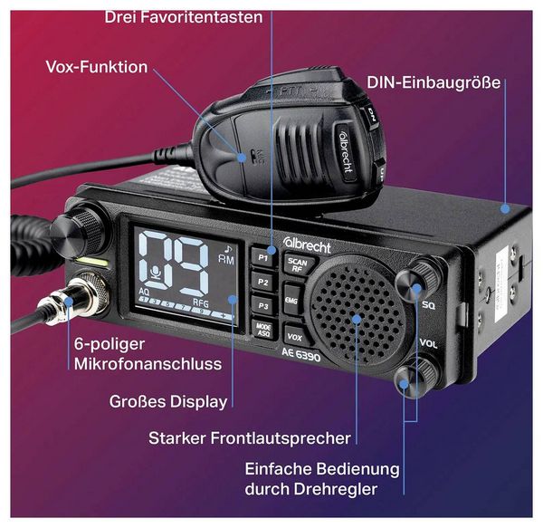 Produktbild: Albrecht AE 6390 CB 12639 CB-Funkger&auml;t